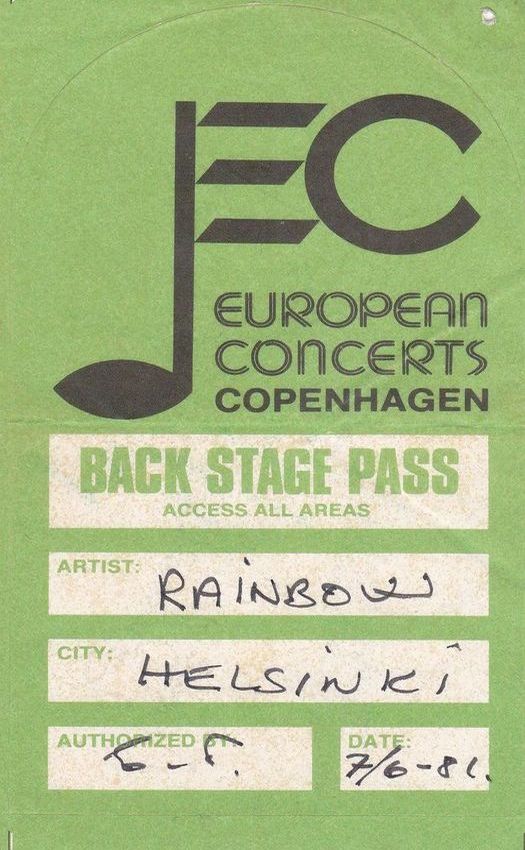 Rainbow Back Stage Pass